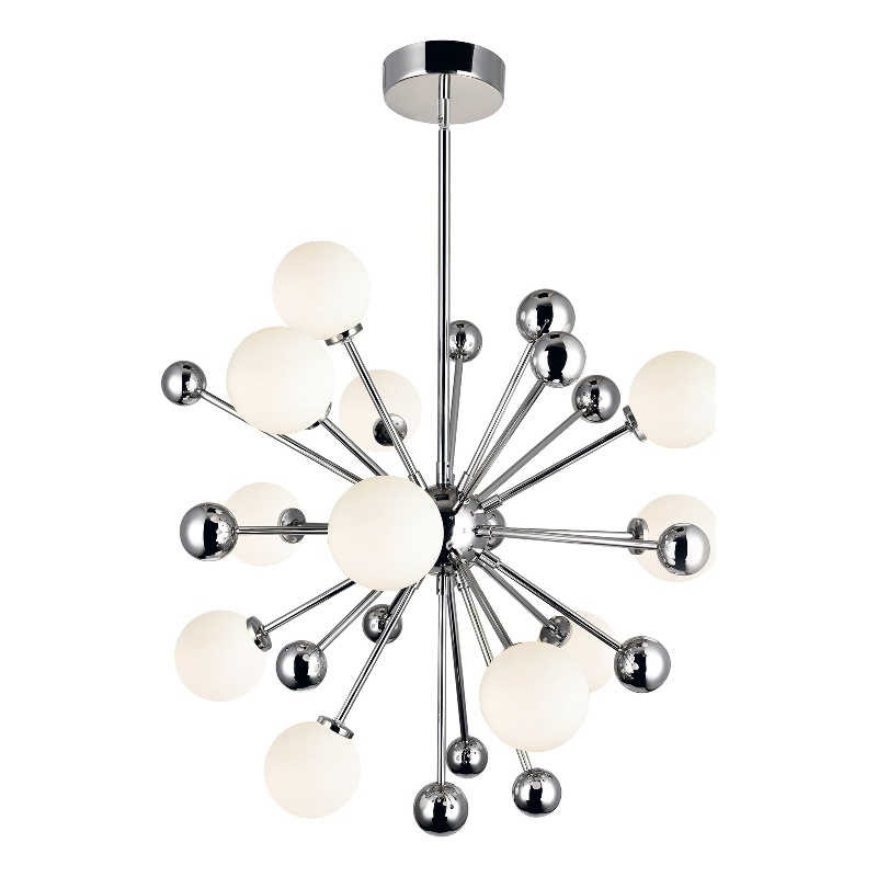 CWI Lighting Element 11 Light Contemporary Metal Chandelier in Nickel