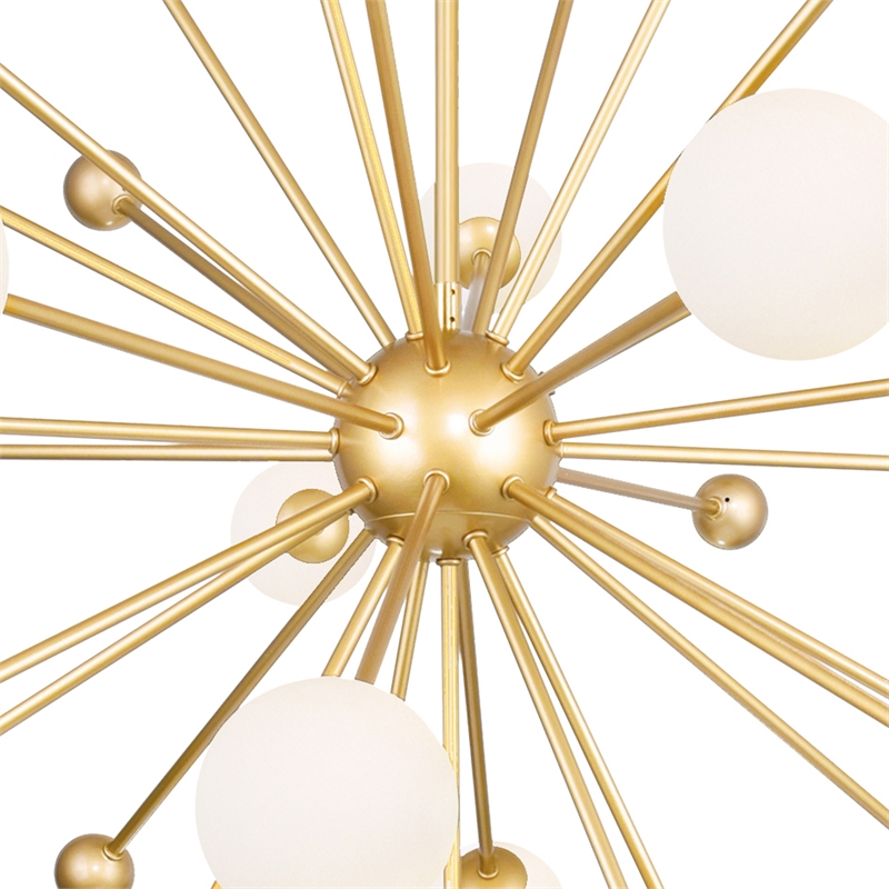 CWI Lighting Element 17 Light Contemporary Metal Chandelier in Sun Gold