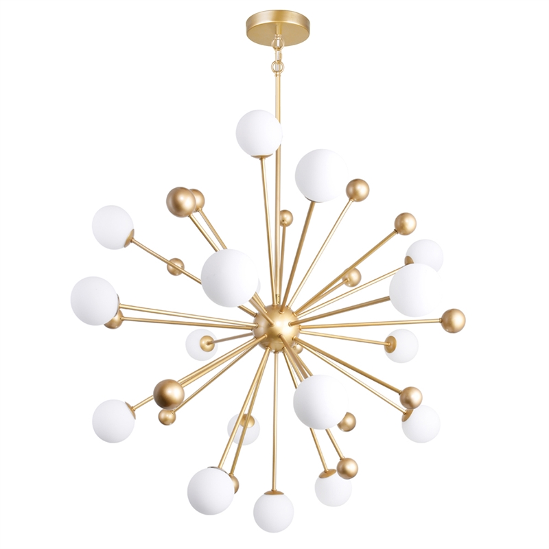 CWI Lighting Element 17 Light Contemporary Metal Chandelier in Sun Gold