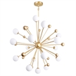 CWI Lighting Element 17 Light Contemporary Metal Chandelier in Sun Gold