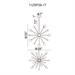 CWI Lighting Element 17 Light Contemporary Metal Chandelier in Sun Gold