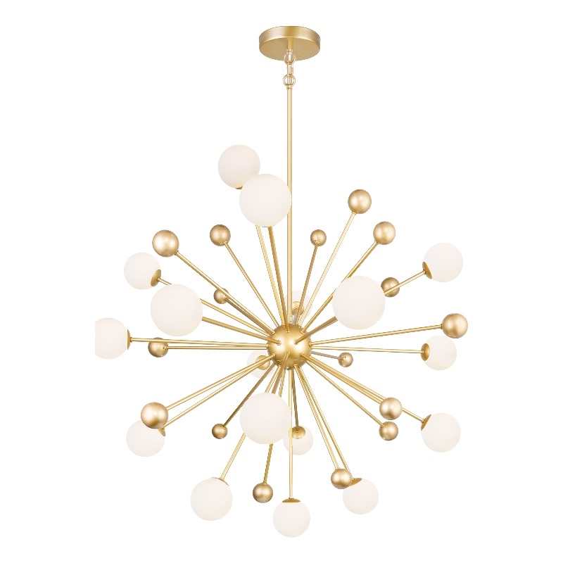 CWI Lighting Element 17 Light Contemporary Metal Chandelier in Sun Gold