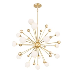CWI Lighting Element 17 Light Contemporary Metal Chandelier in Sun Gold