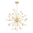 CWI Lighting Element 17 Light Contemporary Metal Chandelier in Sun Gold