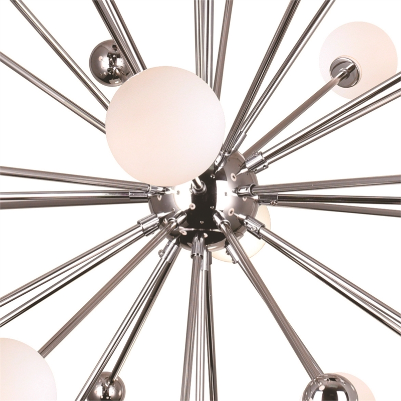CWI Lighting Element 17 Light Contemporary Metal Chandelier in Nickel