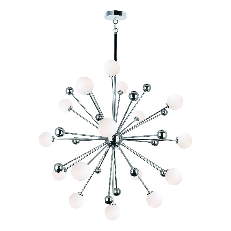 CWI Lighting Element 17 Light Contemporary Metal Chandelier in Nickel
