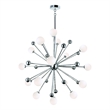 CWI Lighting Element 17 Light Contemporary Metal Chandelier in Nickel