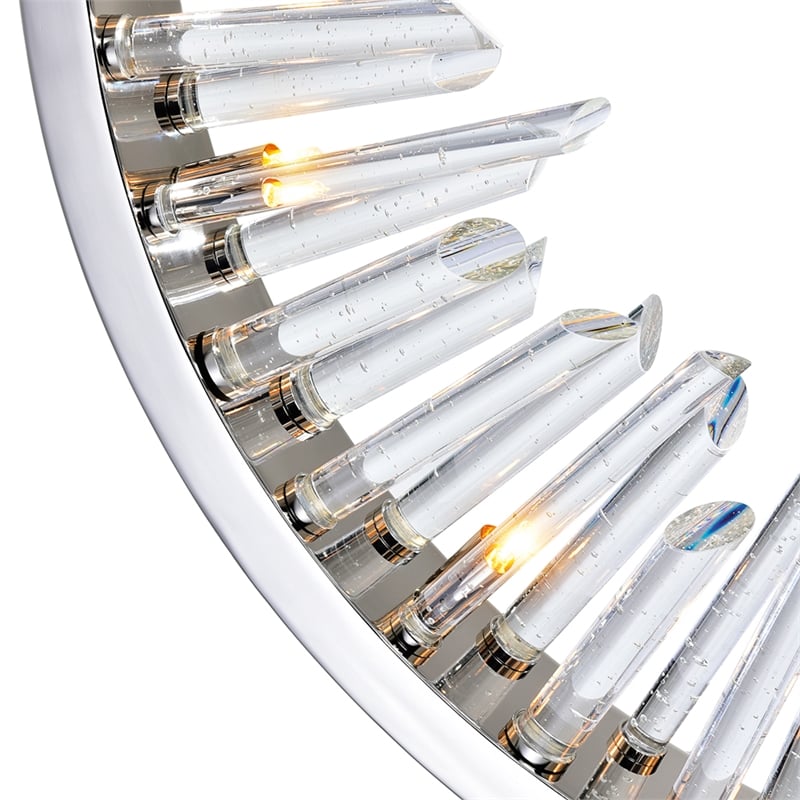 CWI Lighting Spiked 6 Light Contemporary Metal Chandelier in Polished Nickel