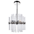 CWI Lighting Miroir 3 Light Transitional Metal Mini Chandelier in Nickel
