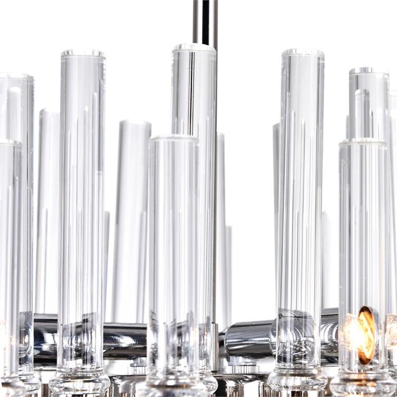 CWI Lighting Miroir 3 Light Transitional Metal Mini Chandelier in Nickel