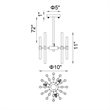 CWI Lighting Miroir 3 Light Transitional Metal Mini Chandelier in Nickel