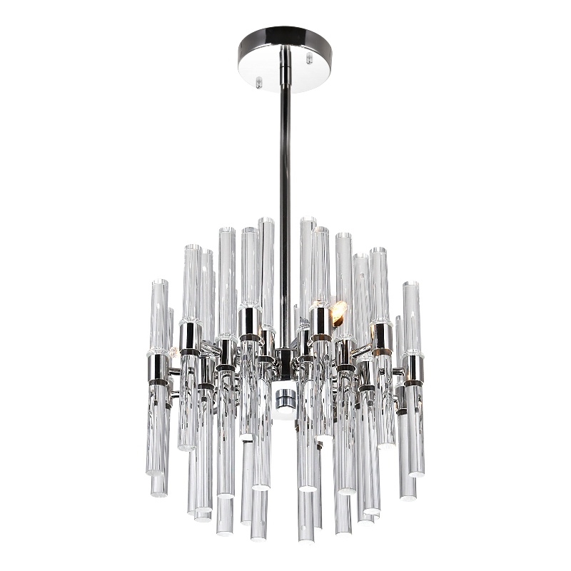 CWI Lighting Miroir 3 Light Transitional Metal Mini Chandelier in Nickel