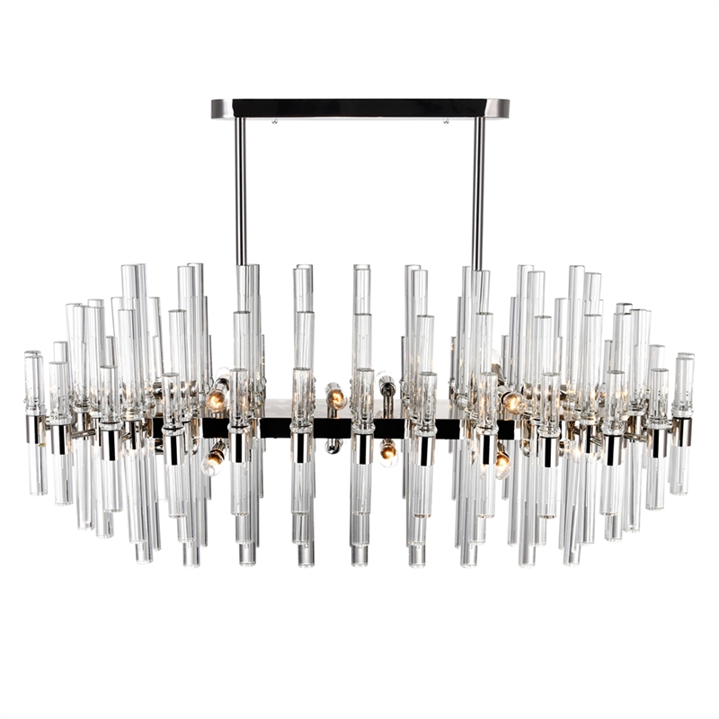 CWI Lighting Miroir 16 Light Metal Pool Table Light in Polished Nickel