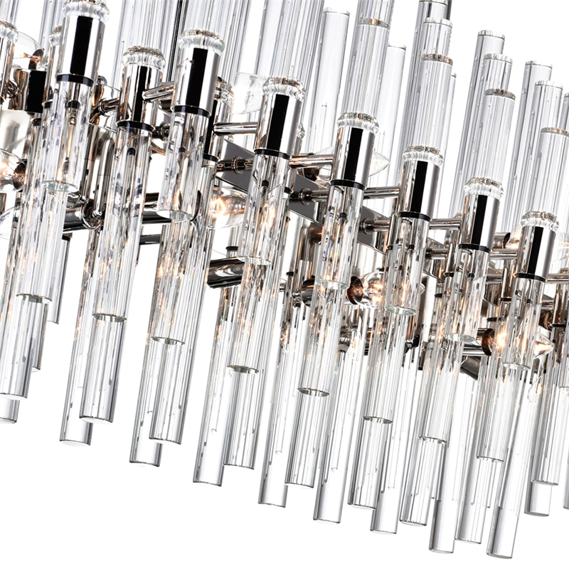 CWI Lighting Miroir 16 Light Metal Pool Table Light in Polished Nickel