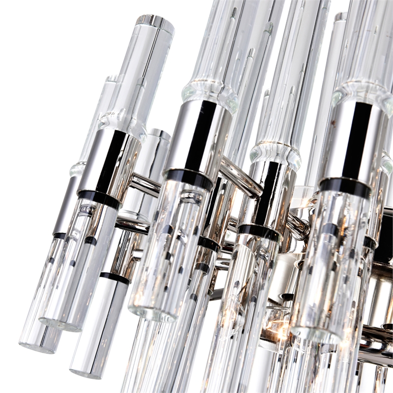 CWI Lighting Miroir 16 Light Metal Pool Table Light in Polished Nickel