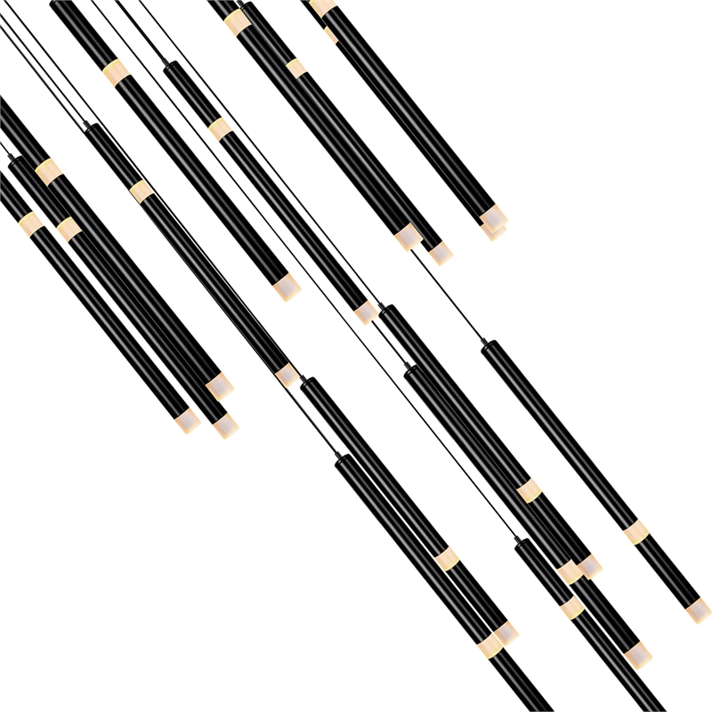 CWI Lighting Flute 16 Light Contemporary Metal LED Chandelier in Black