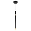 CWI Lighting Flute 1 Light Contemporary Metal LED Pendant in Black
