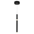 CWI Lighting Flute 1 Light Contemporary Metal LED Pendant in Black