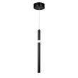 CWI Lighting Flute 1 Light Contemporary Metal LED Pendant in Black