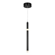 CWI Lighting Flute 1 Light Contemporary Metal LED Pendant in Black