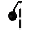 CWI Lighting Flute 1 Light Contemporary Metal LED Wall Sconce in Black