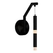 CWI Lighting Flute 1 Light Contemporary Metal LED Wall Sconce in Black