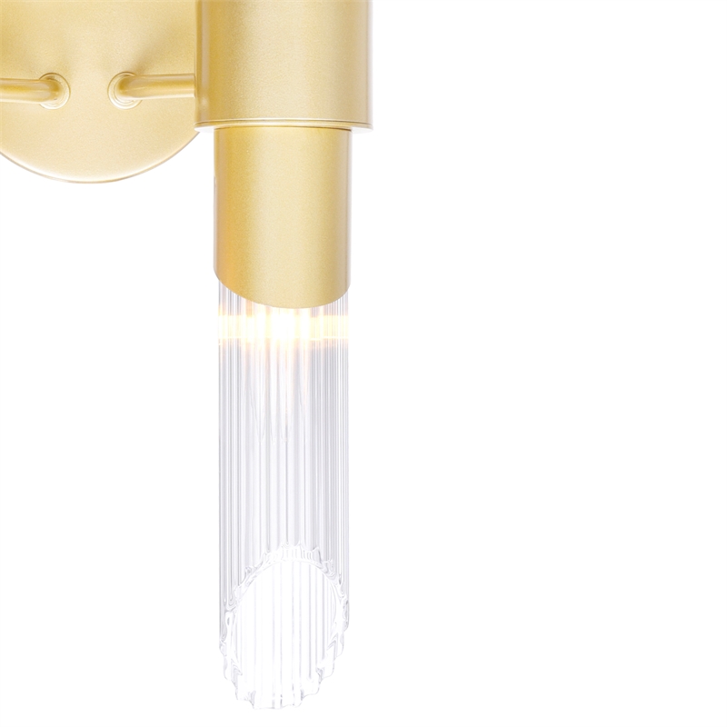 CWI Lighting Croissant 4 Light Contemporary Metal Wall Sconce in Satin Gold
