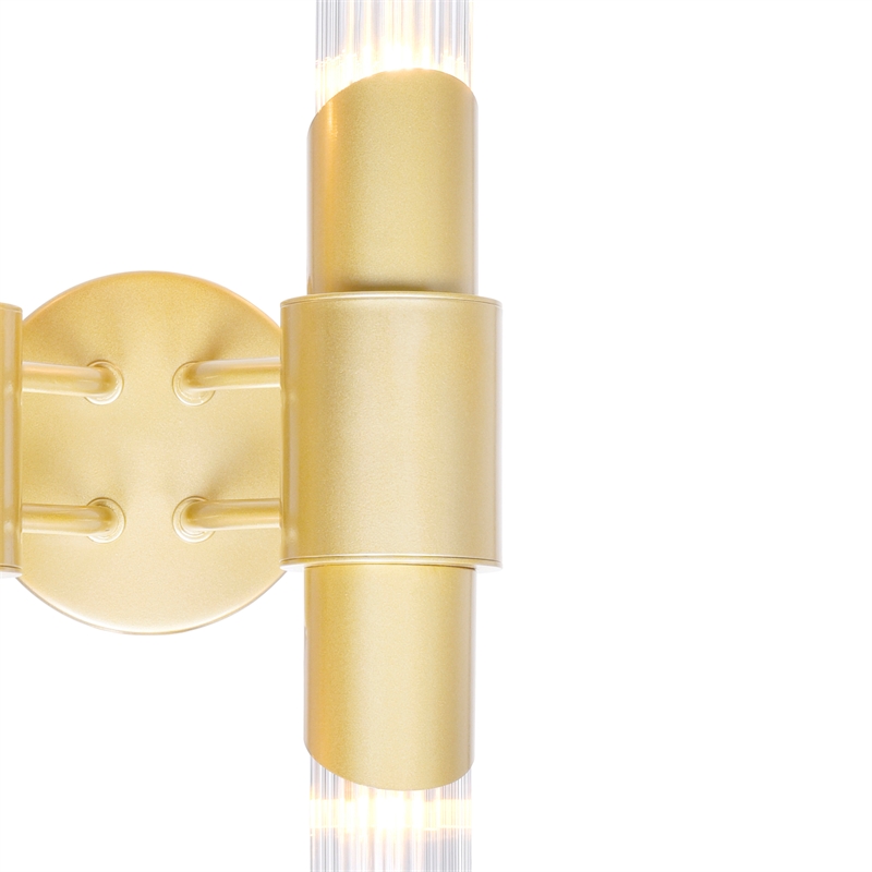 CWI Lighting Croissant 4 Light Contemporary Metal Wall Sconce in Satin Gold