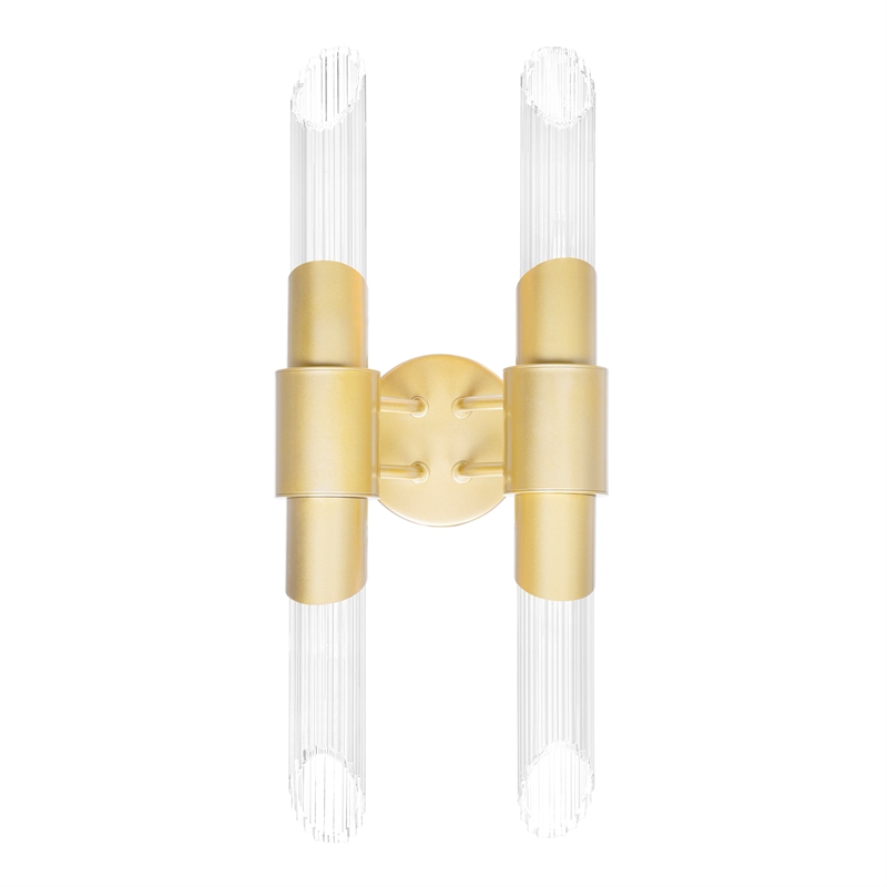 CWI Lighting Croissant 4 Light Contemporary Metal Wall Sconce in Satin Gold