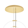 CWI Lighting Hoops 6 Light Contemporary Metal LED Chandelier in Satin Gold