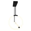 CWI Lighting Hoops 2 Light Contemporary Metal LED Chandelier in Black