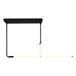 CWI Lighting Hoops 2 Light Contemporary Metal LED Chandelier in Black