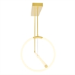CWI Lighting Hoops 2 Light Contemporary Metal LED Chandelier in Satin Gold
