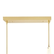 CWI Lighting Hoops 2 Light Contemporary Metal LED Chandelier in Satin Gold