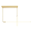 CWI Lighting Hoops 2 Light Contemporary Metal LED Chandelier in Satin Gold
