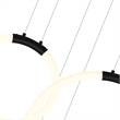 CWI Lighting Hoops 5 Light Contemporary Metal LED Chandelier in Black