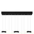 CWI Lighting Hoops 5 Light Contemporary Metal LED Chandelier in Black