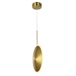 CWI Lighting Ovni Contemporary Metal LED Mini Pendant in Brass