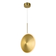 CWI Lighting Ovni Contemporary Metal LED Mini Pendant in Brass