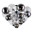CWI Lighting Pallocino 10 Light Contemporary Metal Flush Mount in Chrome