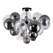 CWI Lighting Pallocino 10 Light Contemporary Metal Flush Mount in Chrome