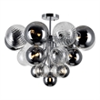 CWI Lighting Pallocino 10 Light Contemporary Metal Flush Mount in Chrome