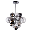 CWI Lighting Pallocino 8 Light Contemporary Metal Chandelier in Chrome