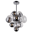 CWI Lighting Pallocino 8 Light Contemporary Metal Chandelier in Chrome