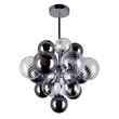 CWI Lighting Pallocino 8 Light Contemporary Metal Chandelier in Chrome