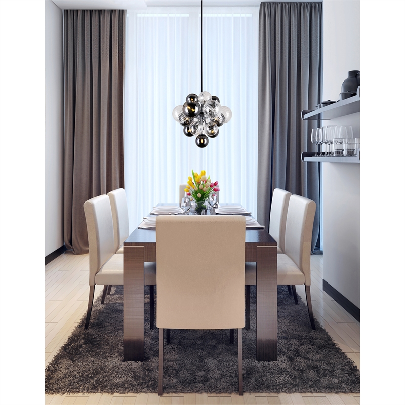 CWI Lighting Pallocino 8 Light Contemporary Metal Chandelier in Chrome