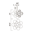 CWI Lighting Pallocino 8 Light Contemporary Metal Chandelier in Chrome