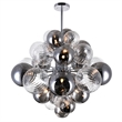 CWI Lighting Pallocino 15 Light Contemporary Metal Chandelier in Chrome