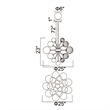 CWI Lighting Pallocino 15 Light Contemporary Metal Chandelier in Chrome
