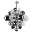 CWI Lighting Pallocino 15 Light Contemporary Metal Chandelier in Chrome